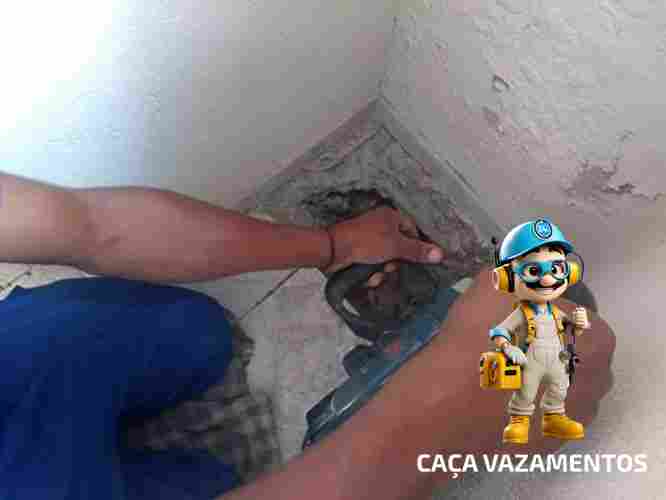 Detecção de vazamento de água na parede, solo, teto, laje e coluna